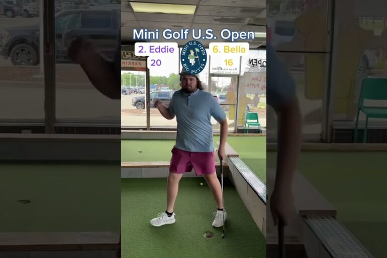 2. Eddie vs 6. Bella SEMI-FINAL, 2024 Mini Golf U.S. Open (Holes 9-10) #golf #minigolf #puttputt