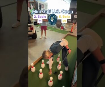 2. Eddie vs 6. Bella SEMI-FINAL, 2024 Mini Golf U.S. Open (Holes 13-14) #golf #minigolf #puttputt