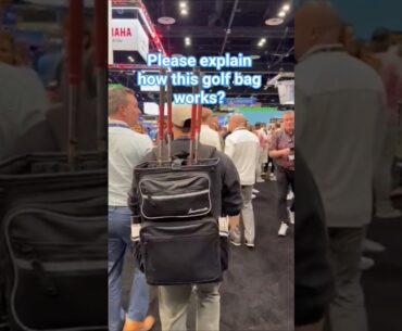 How does this lowercase golf back work? - PGA Show 2026 #pgashow #golfbag #golfequipment