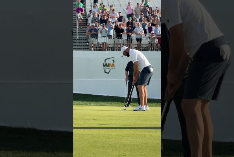 World No. 1 experiences the “calm” before the storm on 16. #TeamTaylorMade