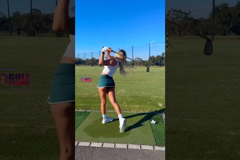 Amazing Golf Swing you need to see | Golf Girl awesome swing | Golf shorts | Karin Hart