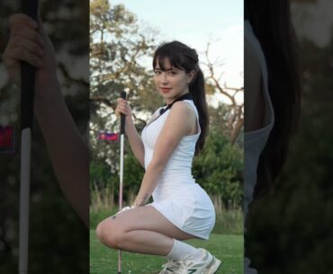 Amazing Golf Swing you need to see | Golf Girl awesome swing | Golf shorts | Luna Lovekiss