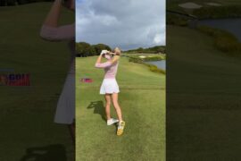 Amazing Golf Swing you need to see | Golf Girl awesome swing | Golf shorts | Lucy Robson