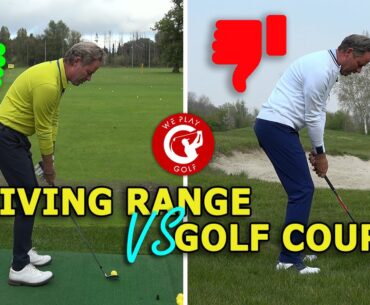 DRIVING RANGE vs GOLF COURSE - Why do I hit better golf shots on the driving range?