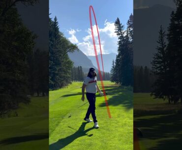 Playing Hole 9 at Banff Springs GC! 🦅🏔️