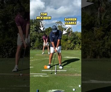 How Elite Golfers Really Practise: Darren Clarke & Tom McKibbin on the Range #golf #golfpro #golfer