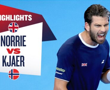 Cam Norrie vs Nicolai Budkov Kjaer | Highlights | Davis Cup