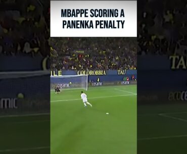 MBAPPE scoring a PANENKA penalty in front of BRAHIM DIAZ