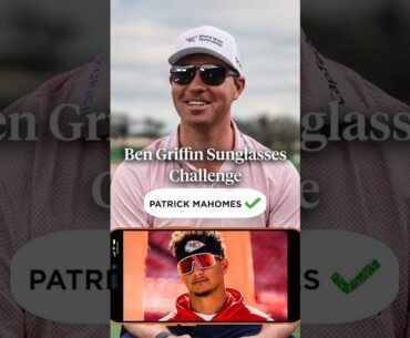 Ben Griffin takes on the Sunglasses Challenge. 😎