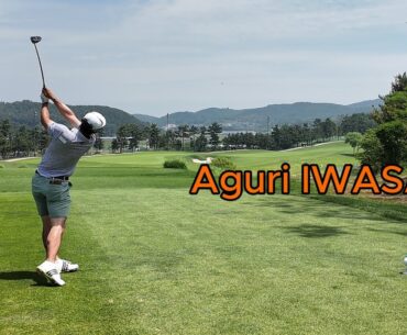 Aguri IWASAKI  지면을 가볍게 스치며 강한 우드 티샷 슬로우 모션
