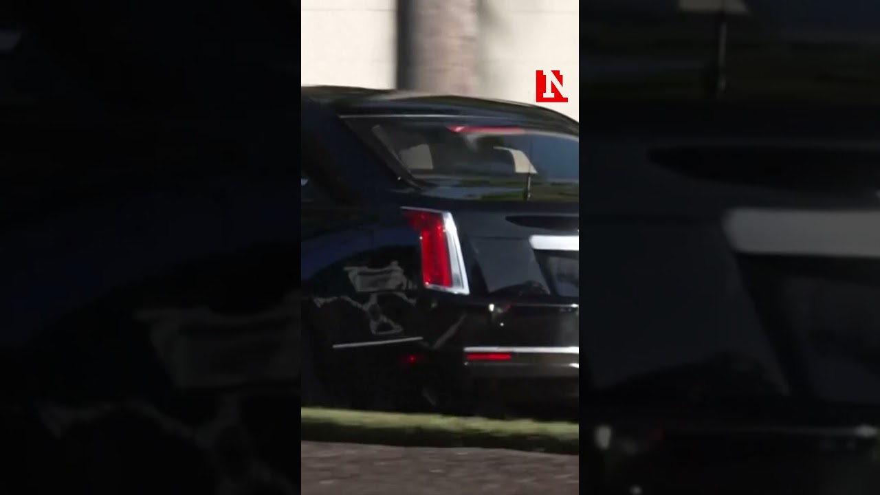 Trump Arrives At Golf Club For Meeting With President-Elect Of Honduras