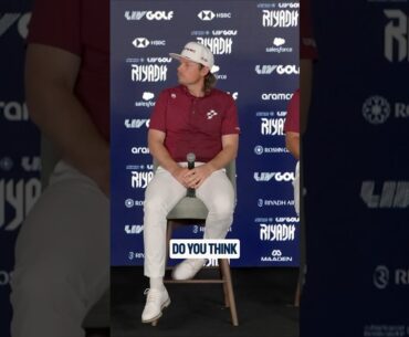 Cameron Smith sees a world of potential in Elvis Smylie 👀 #LIVGolf #golf