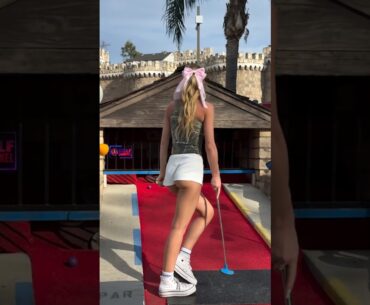 Amazing Golf Swing you need to see | Golf Girl awesome swing | Golf shorts | Autumn Renae