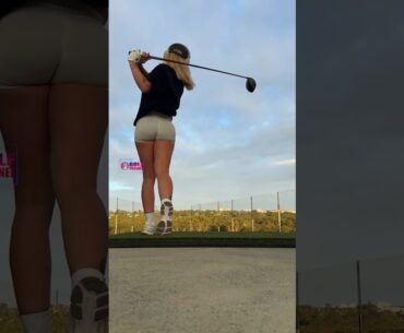 Amazing Golf Swing you need to see | Golf Girl awesome swing | Golf shorts | 𝐄𝐁𝐎𝐍𝐘 𝐏𝐎𝐈𝐍𝐓𝐎𝐍