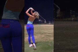 Amazing Golf Swing you need to see | Golf Girl awesome swing | Golf shorts | Claire He