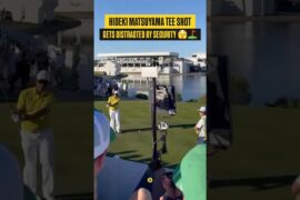 Hideki Matsuyama PULLS BACK Tee Shot Due to Distraction 🫣⛳️ #golf