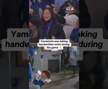 Yoshinobu Yamamoto was LOCKED IN tonight ✍️🔒 #dodgers #worldseries #yamamoto
