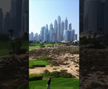 Emirates Golf Club Iconic 8th tee shot in Dubai looks incredible