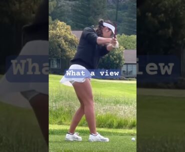 Great  view and swing , don't you think #golf #skirts#golfgirls
