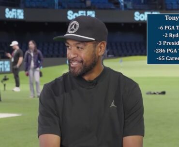 Tony Finau Interview At SoFi Center Before TGL Match- The Bay vs. LA