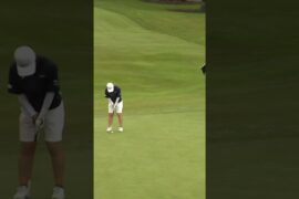 UNREAL birdie from the WOODS 😲 🐣  #golf