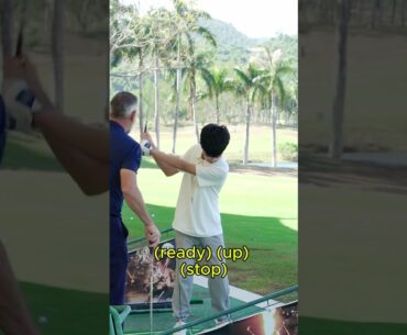 Downswing starts with moving forward and down