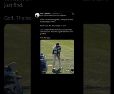 Viktor Hovland pool floaties golf swing drill | #viktorhovland #golfdrills #zachriddlegolf #golf