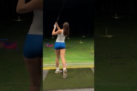 Amazing Golf Swing you need to see | Golf Girl awesome swing | Golf shorts | MOLLIE LOUISE WHITE