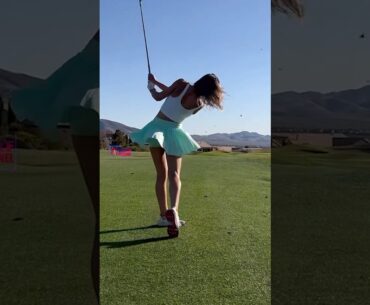 Amazing Golf Swing you need to see | Golf Girl awesome swing | Golf shorts |  Addison Farley