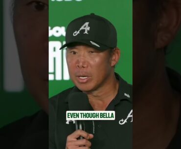 The hug with Bella on 18 will be remembered forever. ❤️ #golf #LIVGolf