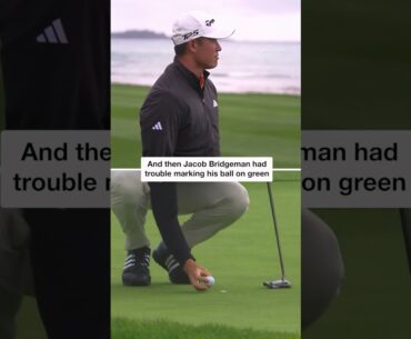 Collin Morikawa had to face some challenges on the 18th at Pebble Beach #golf #pgatour #shorts