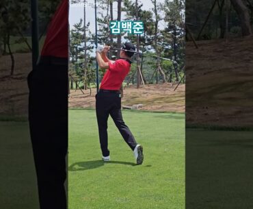 KPGA 김백준 프로의 드라이버 파워가 보이시나요? #김백준프로 #shorts #골프채 #골프스윙 #golf #golfswing