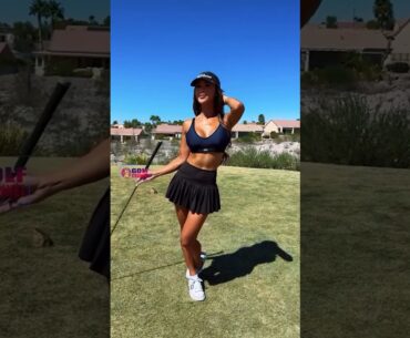 Amazing Golf Swing you need to see | Golf Girl awesome swing | Golf shorts | Michele Uemoto