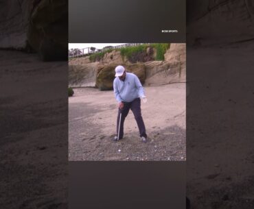 Johnson Wagner makes his best attempt at Jacob Bridgeman's shot from the beach #shorts #golf