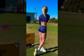 Amazing Golf Swing you need to see | Golf Girl awesome swing | Golf shorts | Antonia Harley