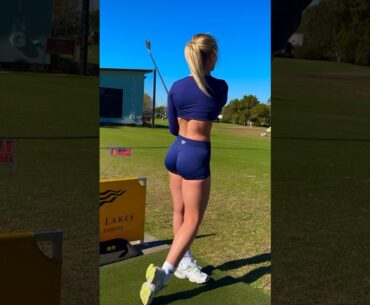 Amazing Golf Swing you need to see | Golf Girl awesome swing | Golf shorts | Antonia Harley