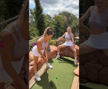 Amazing Golf Swing you need to see | Golf Girl awesome swing | Golf shorts | Leni Fesch