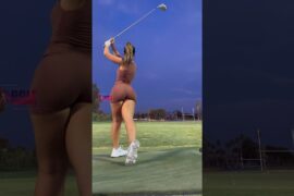 Amazing Golf Swing you need to see | Golf Girl awesome swing | Golf shorts | Andriana Maria