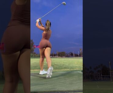 Amazing Golf Swing you need to see | Golf Girl awesome swing | Golf shorts | Andriana Maria