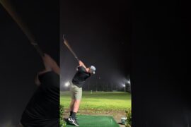 Matthew Wolff Swing Impersonation at his home driving range