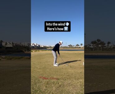 Into the wind 💨 here’s how 👇 #golf #golfswing #golfcoach