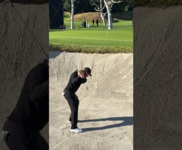 We know we’re in LA, but no movie magic here! Tommy Fleetwood is just that good around the greens.