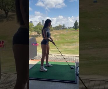 Amazing Golf Swing you need to see | Golf Girl awesome swing | Golf shorts | Bells