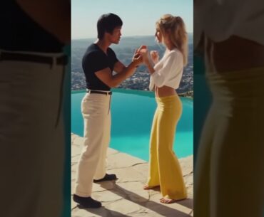 Bruce Lee teaching Sharon Tate Jeet Kune Do