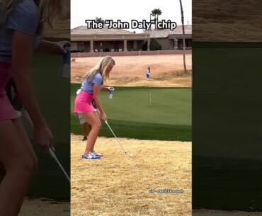 The one handed drinking John Daly chip #funny #shorts #reels #golf #girl