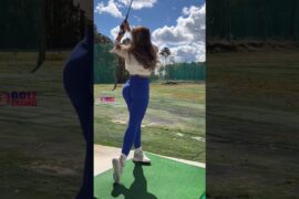 Amazing Golf Swing you need to see | Golf Girl awesome swing | Golf shorts |