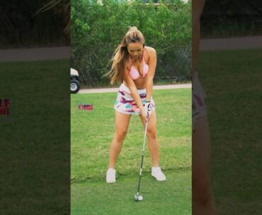 Amazing Golf Swing you need to see | Golf Girl awesome swing | Golf shorts | Clare loves