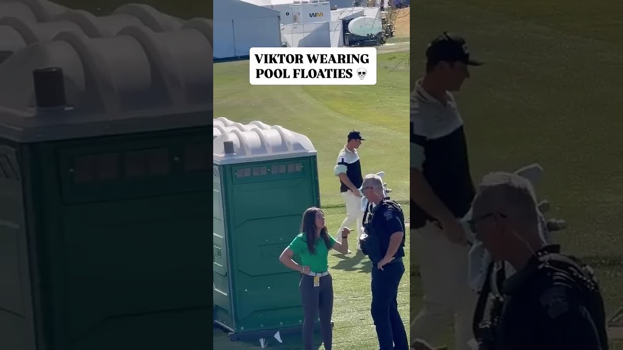 Viktor Hovland Was Wearing Swim Floaties on the Range Viktor Hovland Was Wearing Swim Floaties on the Range