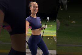Amazing Golf Swing you need to see | Golf Girl awesome swing | Golf shorts | MOLLIE LOUISE WHITE