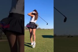 Amazing Golf Swing you need to see | Golf Girl awesome swing | Golf shorts | Therese Holland